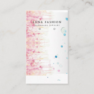 Cartão De Contato Vídeo Colorido de Coloração d'água e Coloração do