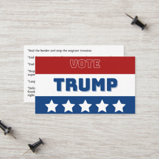 Cartão De Contato Vote Donald Trump Calling Card