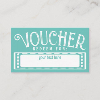 Cartão De Contato Voucher Ticket Template Customizable Card Add Text