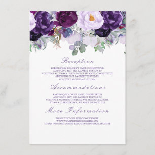 Cartão de Convidado para Informações de Casamento 