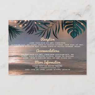 Cartão de Convidado para Informações de Casamento 
