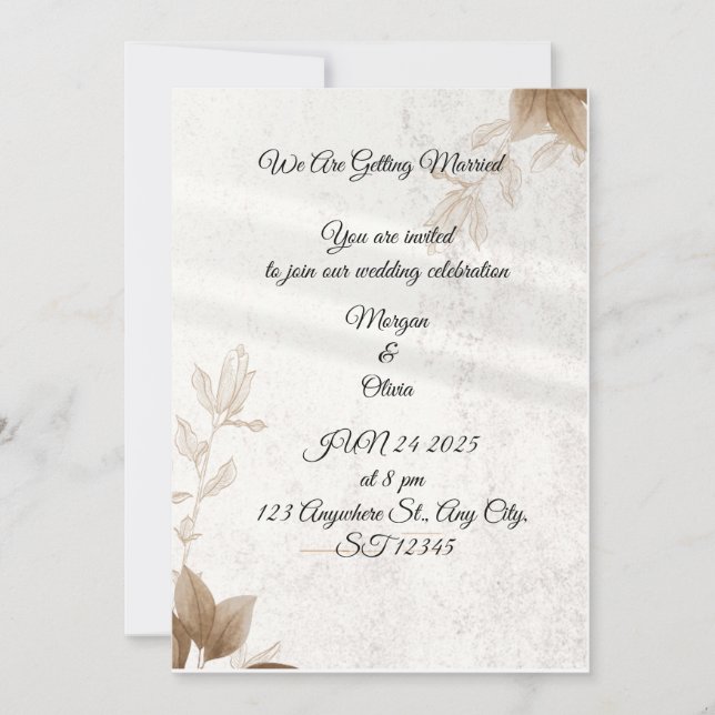 cartão de convite (Frente)