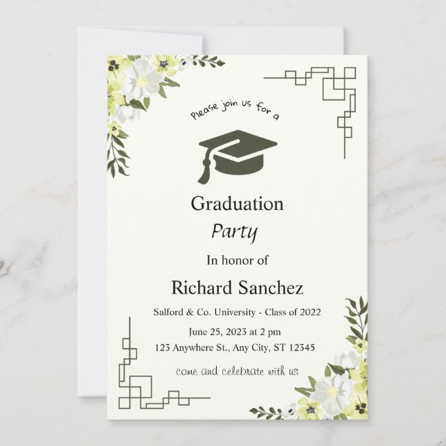 cartão de convite (Frente)