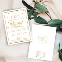 Cartão de Convite à Cerimônia de Abertura Grande d