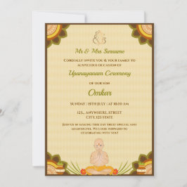 Cartão de Convite à Cerimônia de Upanayanam, Cartã