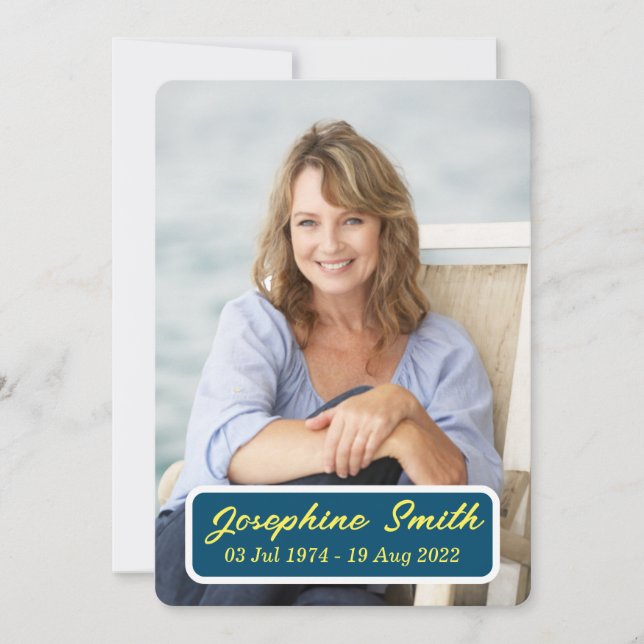 Cartão de Convite à Cerimônia Funeral Personalizáv (Frente)