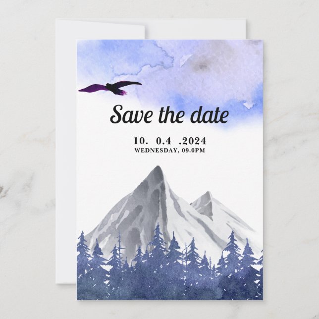 Cartão de Convite à Floresta Russa ao Exterior (Verso)