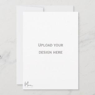 Cartão de convite à frente e verso