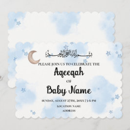 Cartão de Convite Aqeeqah Aqiqah Instantâneo Editá