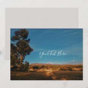 Cartão de Convite Azul Céu Azul Grande Eucalyptus 