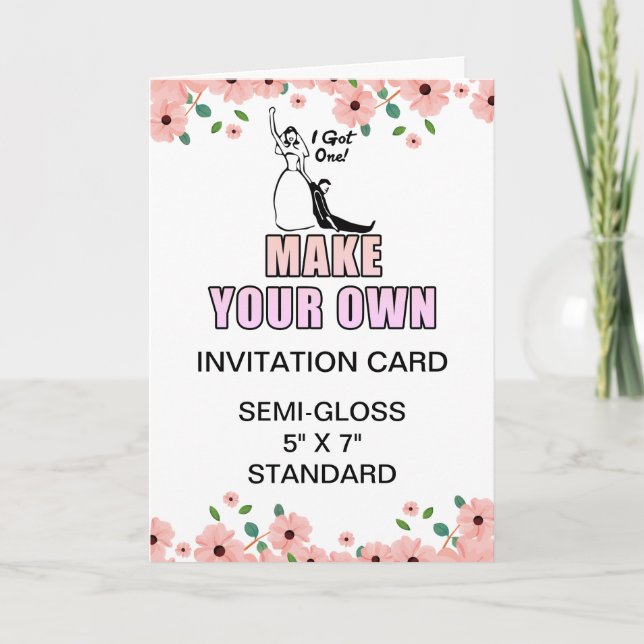 Cartão de Convite Bachelorette Glossy para Fotogra (Frente)