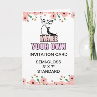 Cartão de Convite Bachelorette Glossy para Fotogra