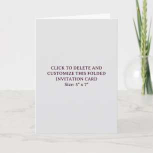 Cartão de Convite Branco Personalizado 13 x 18 cm