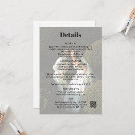 Cartão de Convite com Detalhes de Casamento Modern