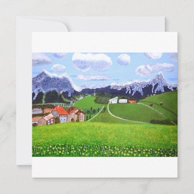 Cartão de convite da Noruega lindo  (Frente)