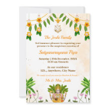 Cartão de Convite da Satyanarayan Swamy Katha