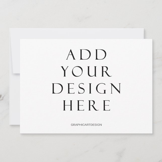 Cartão de convite de 5 x 7" sem impressão de Desig (Frente)