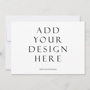 Cartão de convite de 5 x 7" sem impressão de Desig