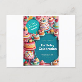 CARTÃO DE CONVITE DE ANIVERSÁRIO