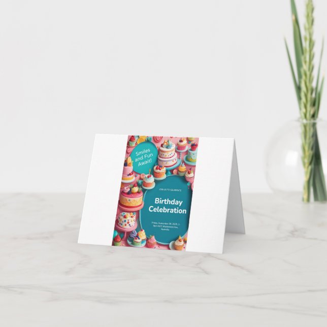 CARTÃO DE CONVITE DE ANIVERSÁRIO (Frente)