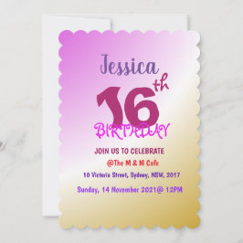 Cartão de Convite de Aniversário Colorido Personal