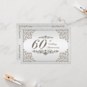 Cartão de Convite de Aniversário de 60 Anos de Cas