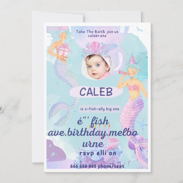 cartão de convite de aniversário desievite (Frente)