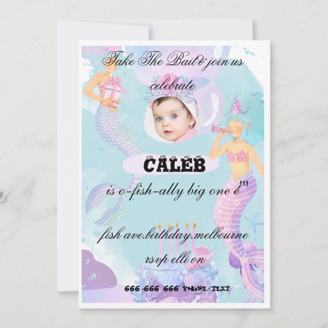 cartão de convite de aniversário desievite (Frente)