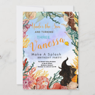 Cartão de Convite de Aniversário Diferente à Pa