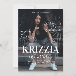 Cartão de Convite de Aniversário do Cobrir da Revi