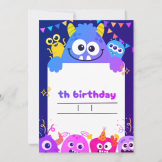 Cartão de convite de aniversário do meu filho