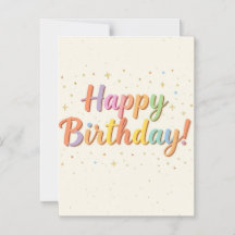 Cartão de Convite de Aniversário Feliz