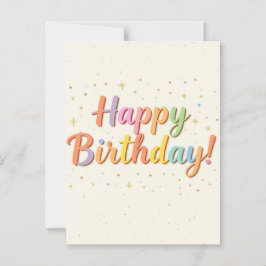 Cartão de Convite de Aniversário Feliz