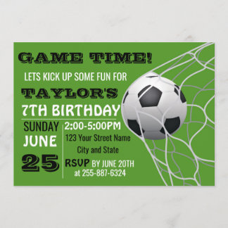 Cartão de convite de aniversário para o jogo de fu