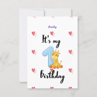 Cartão de Convite de Aniversário Personalizado par