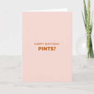Cartão de Convite de Aniversário Pint
