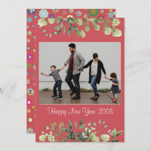 Cartão de Convite de Ano Novo