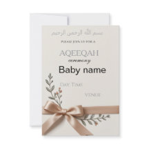 cartão de convite de Aqeeqah