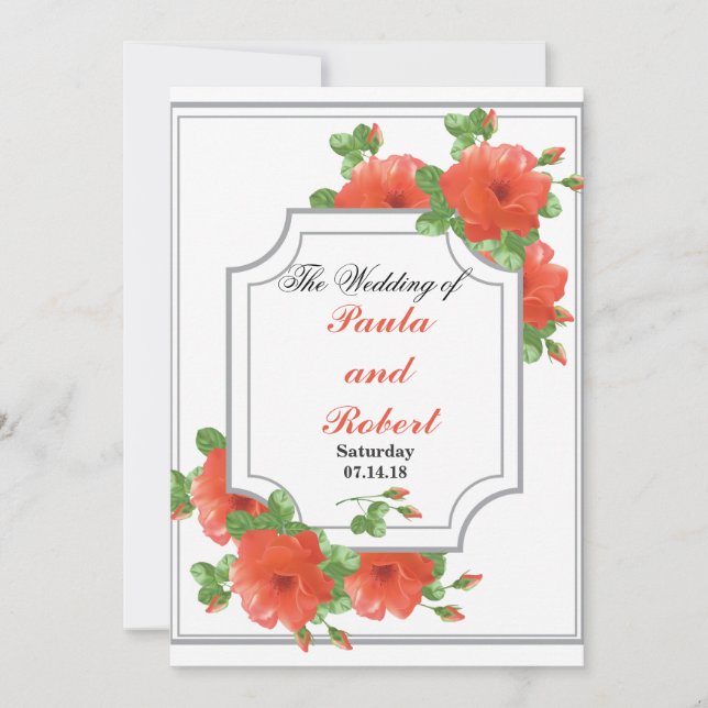 Cartão de convite de casamento (Frente)