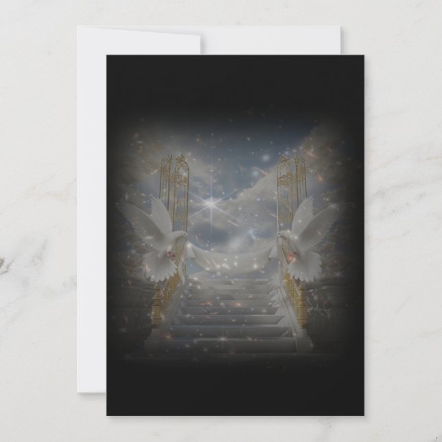 Cartão de Convite de Casamento Celestial Salve a D (Frente)