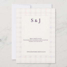 Cartão de Convite de Casamento com Detalhes de Mon