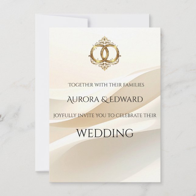 Cartão de Convite de Casamento com Foto Elegante – (Frente)