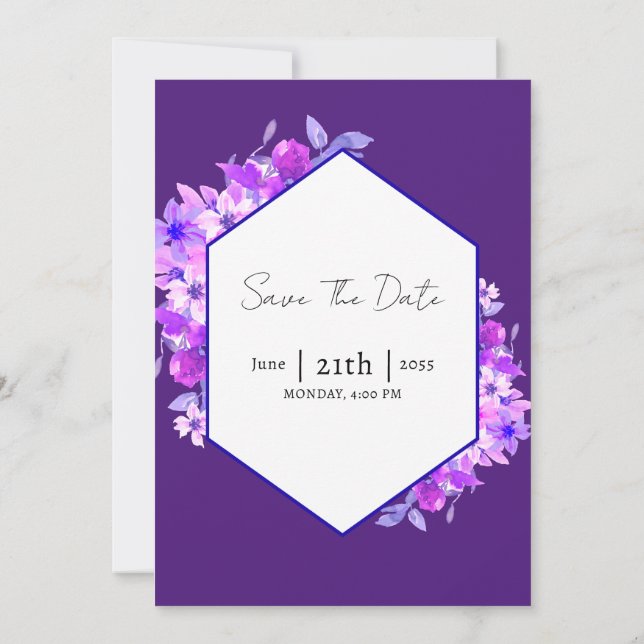 Cartão de convite de casamento, design (Verso)