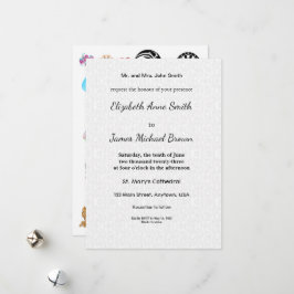 Cartão de Convite de Casamento | Elegante Roteiro 