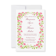 Cartão de Convite de Casamento Floral