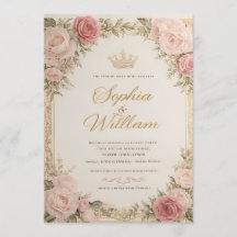Cartão de Convite de Casamento Floral Elegante