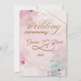 Cartão de Convite de Casamento Floral Elegante Imp
