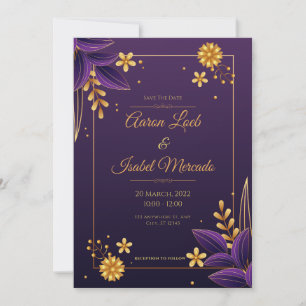 Cartão de Convite De Casamento Inspirado Tangido