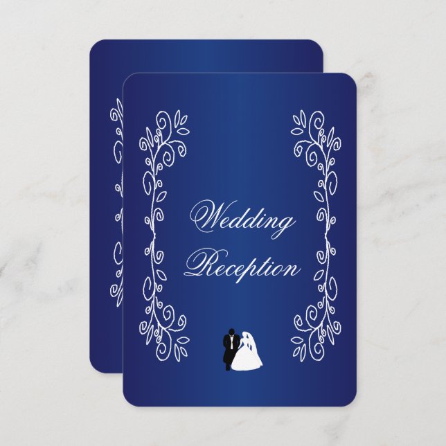 Cartão de Convite de Casamento Noivo e Noiva (Frente/Verso)