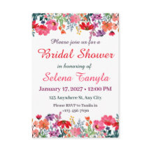 Cartão de Convite de Chá de Noiva com Flor